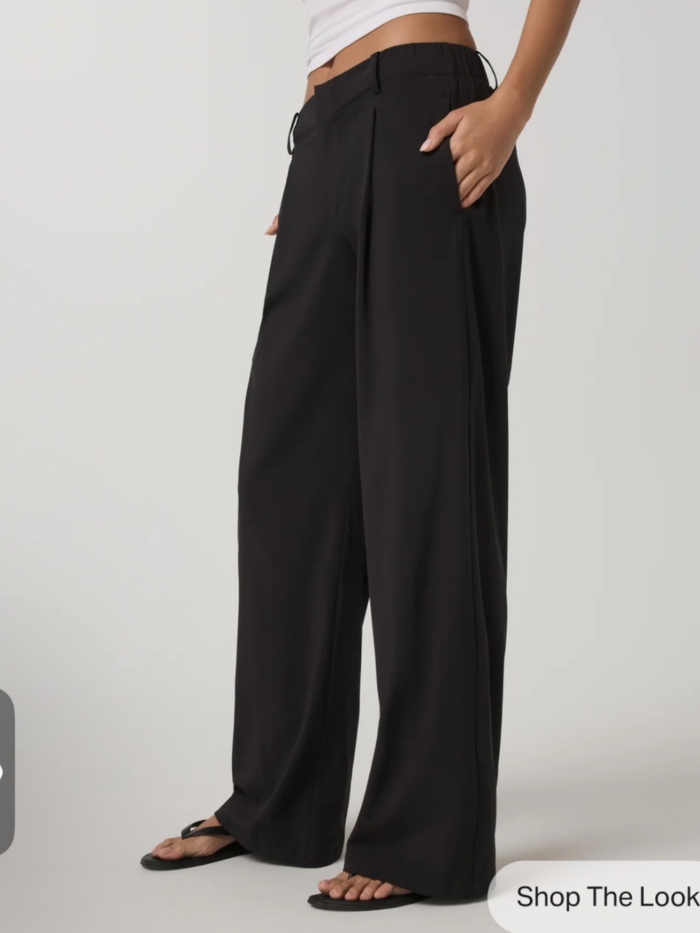 Vuori Villa Black Wide-Leg Trousers